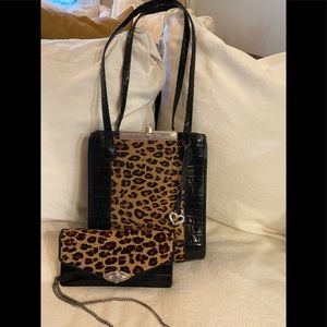 Brighton calf hair vintage handbag w/wallet